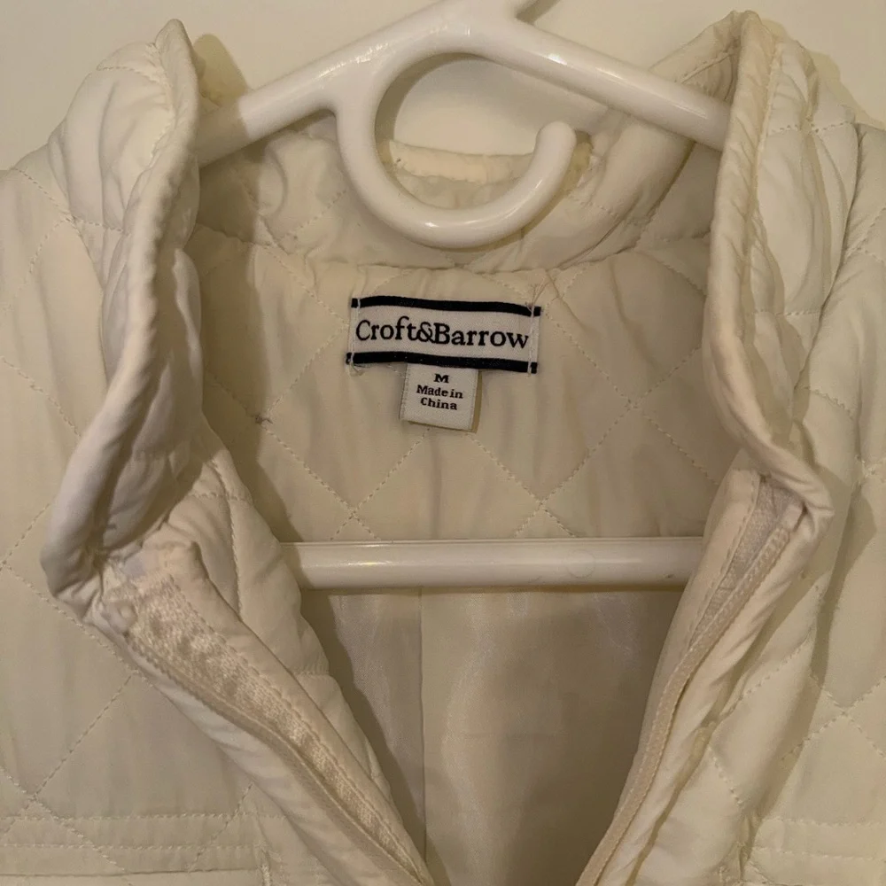 Croft & Barrow Cream Quilted‎ Vest